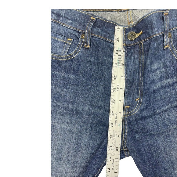 Levis 515 Womens 12S Bootcut Jeans Mid Rise Stretch‎ Dark Blue Denim Pockets - Picture 4 of 10